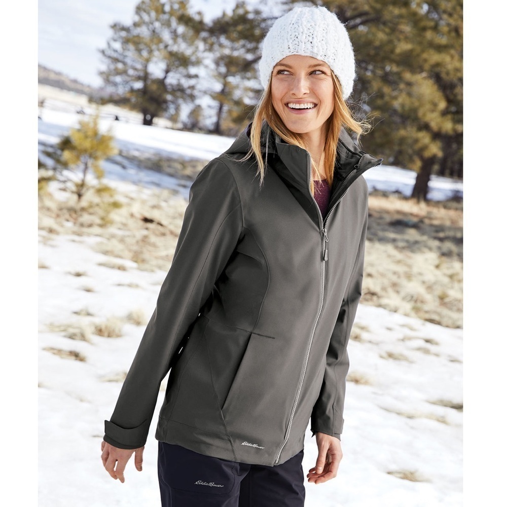 Eddie Bauer® Women's WeatherEdge® 3-in-1 Jacket Gray Large “Pedulum” on sleeve
